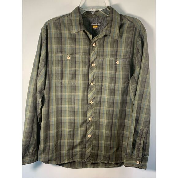 Eddie Bauer, long sleeve button front shirt, size medium ￼ - Picture 1 of 8